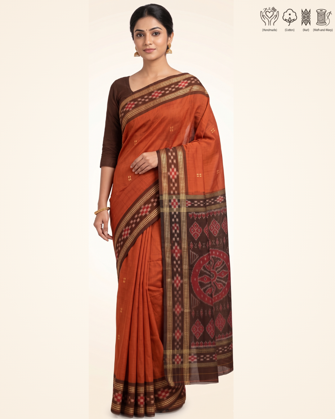 Pure Sambalpuri Handloom Cotton saree | Utkal Weaves