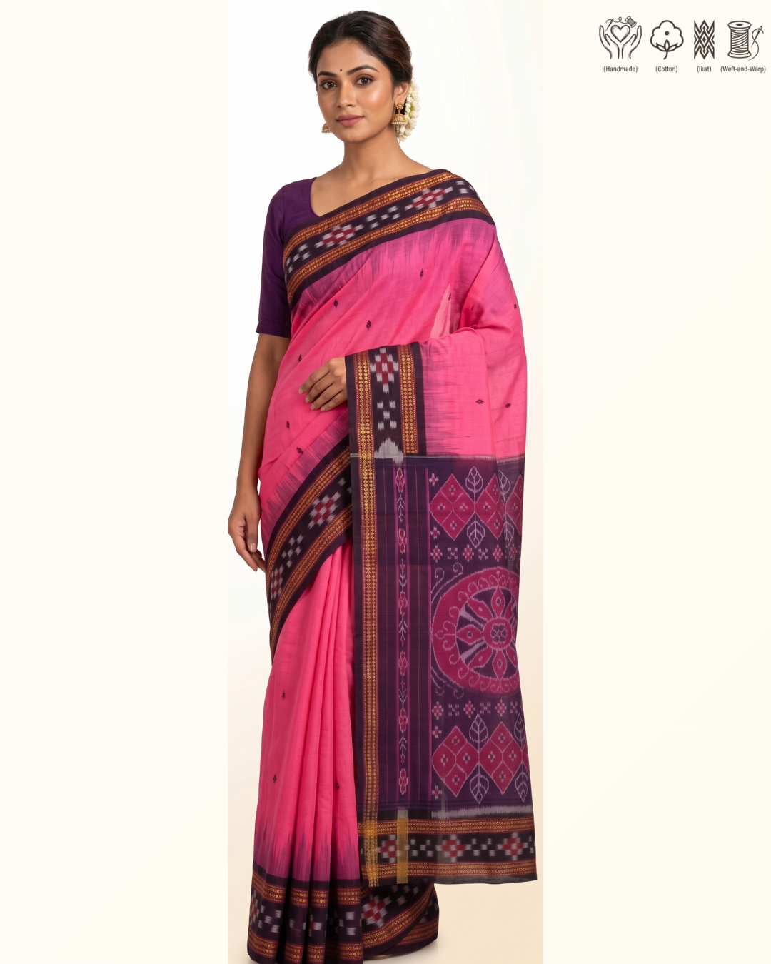 Pure Sambalpuri Handloom Cotton saree | Utkal Weaves