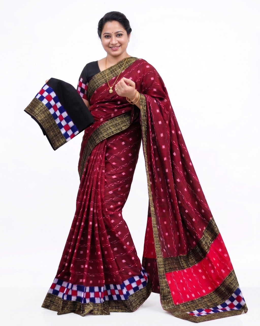 Sambalpuri Pure Handloom Patchwork Saree