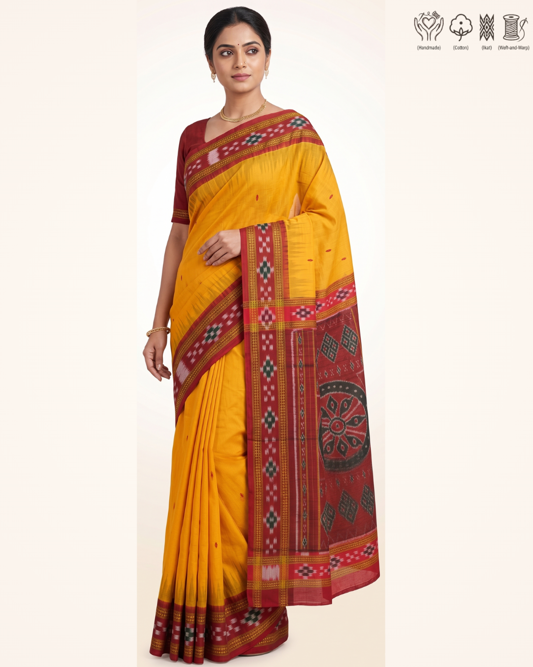 Pure Sambalpuri Handloom Cotton saree | Utkal Weaves