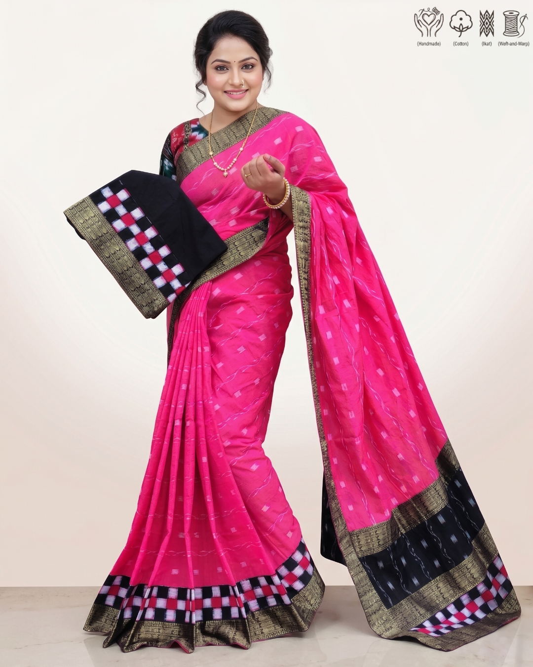 Sambalpuri Pure Handloom Patchwork Saree