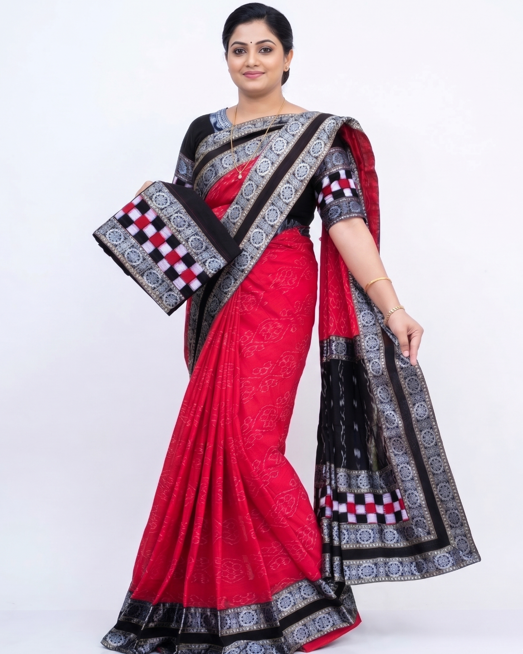 Sambalpuri Pure Handloom Patchwork Saree