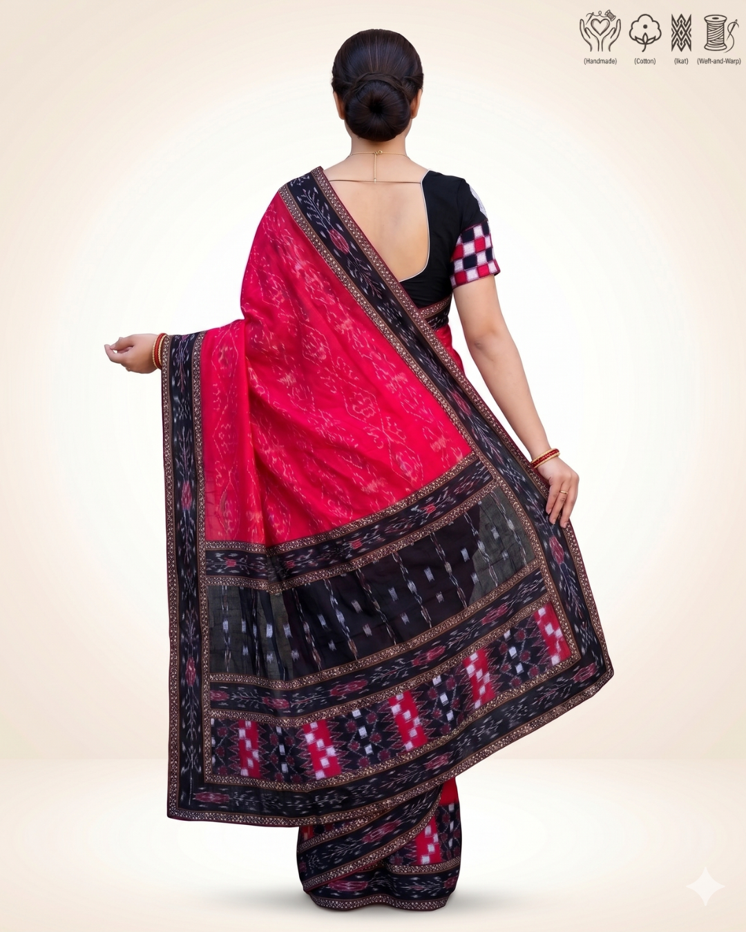 Sambalpuri Pure Handloom Patchwork Saree