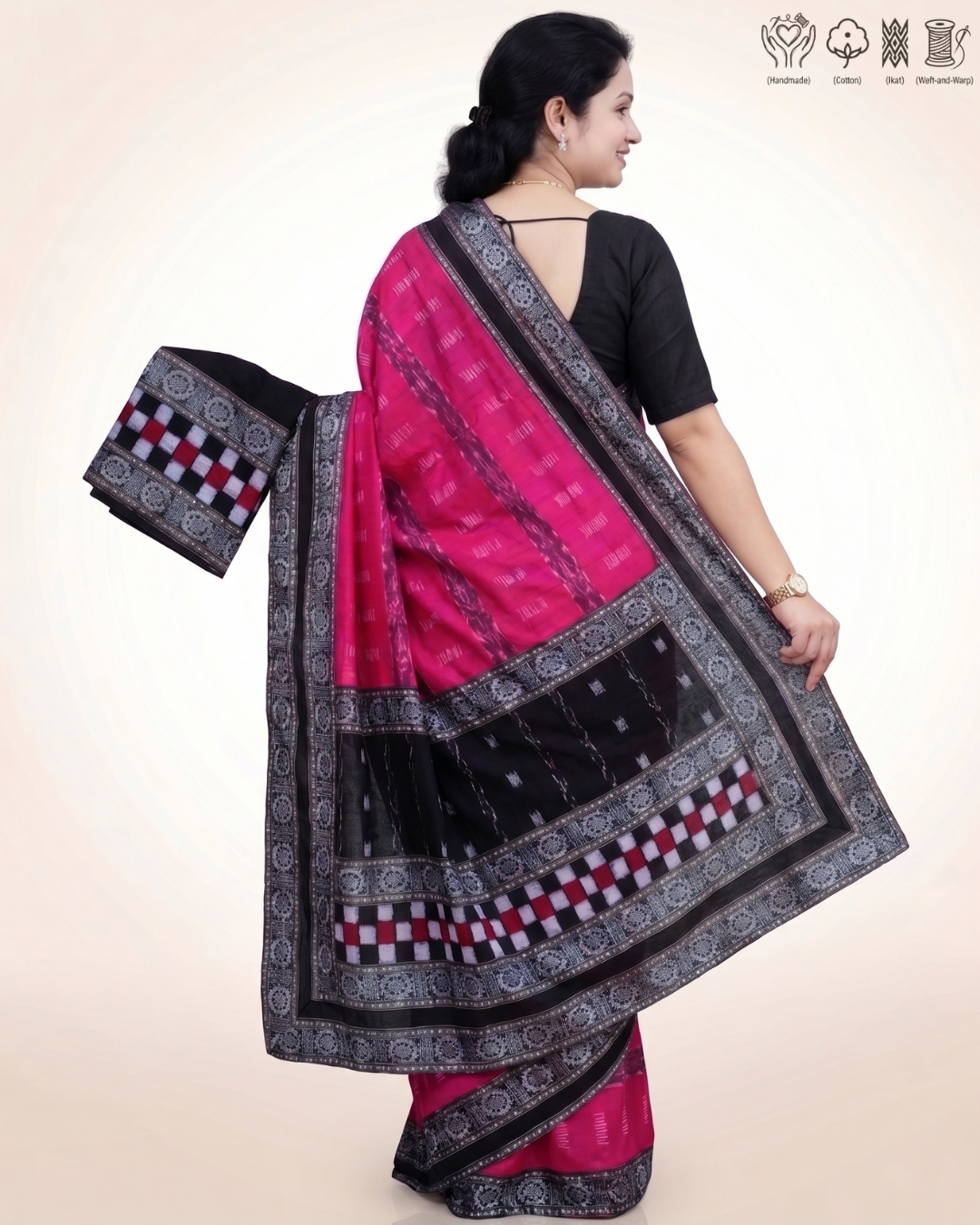 Sambalpuri Pure Handloom Patchwork Saree