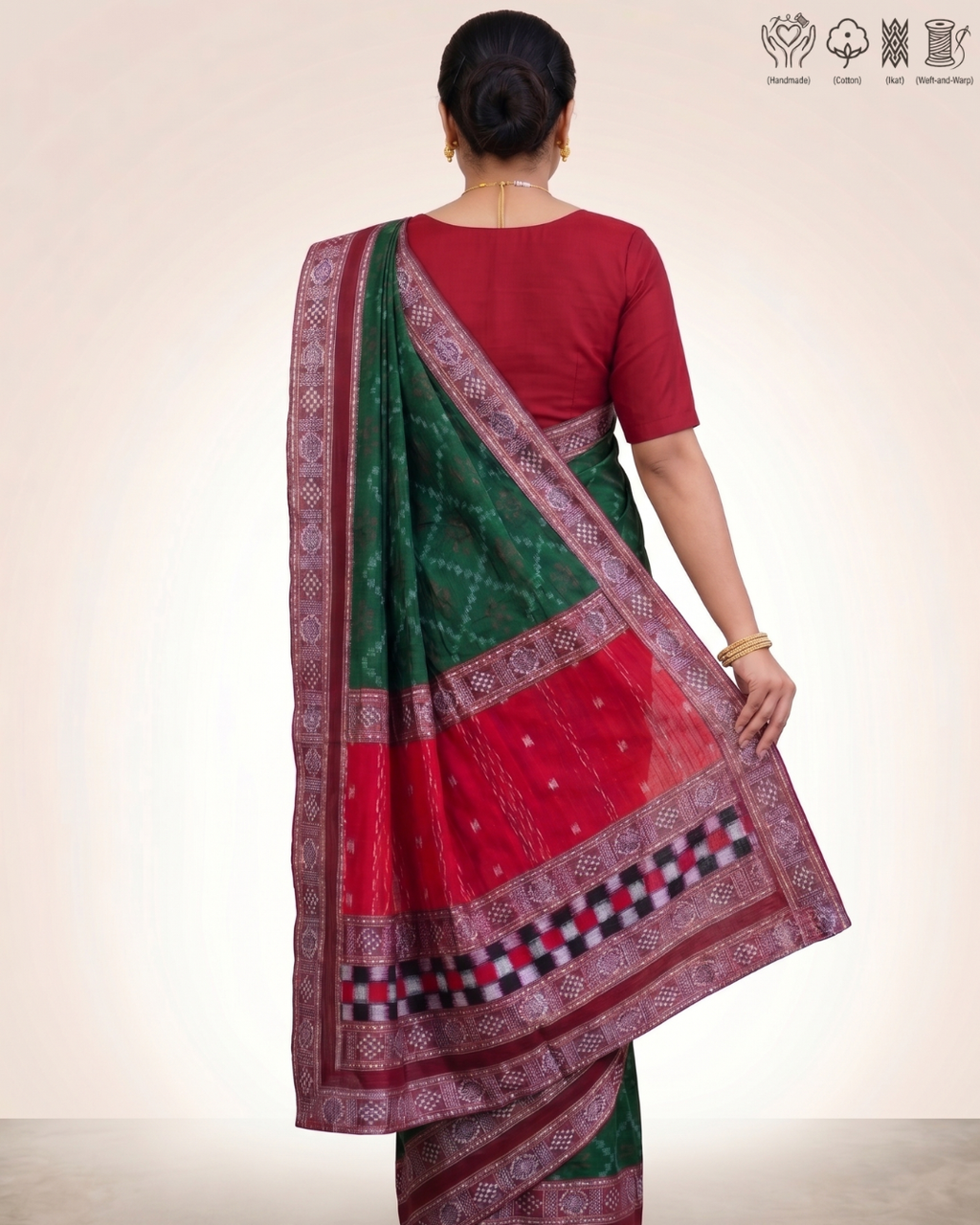 Sambalpuri Pure Handloom Patchwork Saree