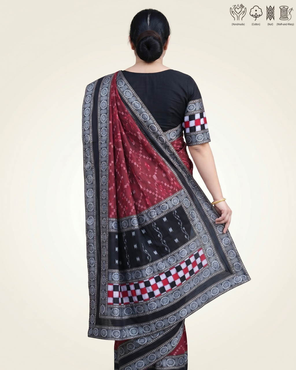 Sambalpuri Pure Handloom Patchwork Saree