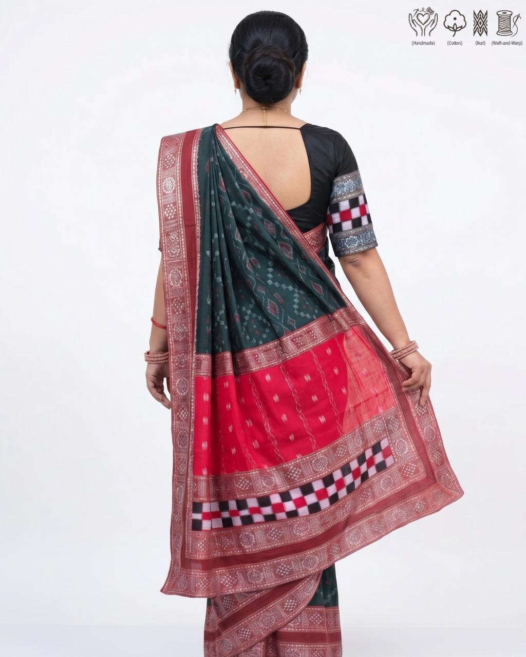 Sambalpuri Pure Handloom Patchwork Saree
