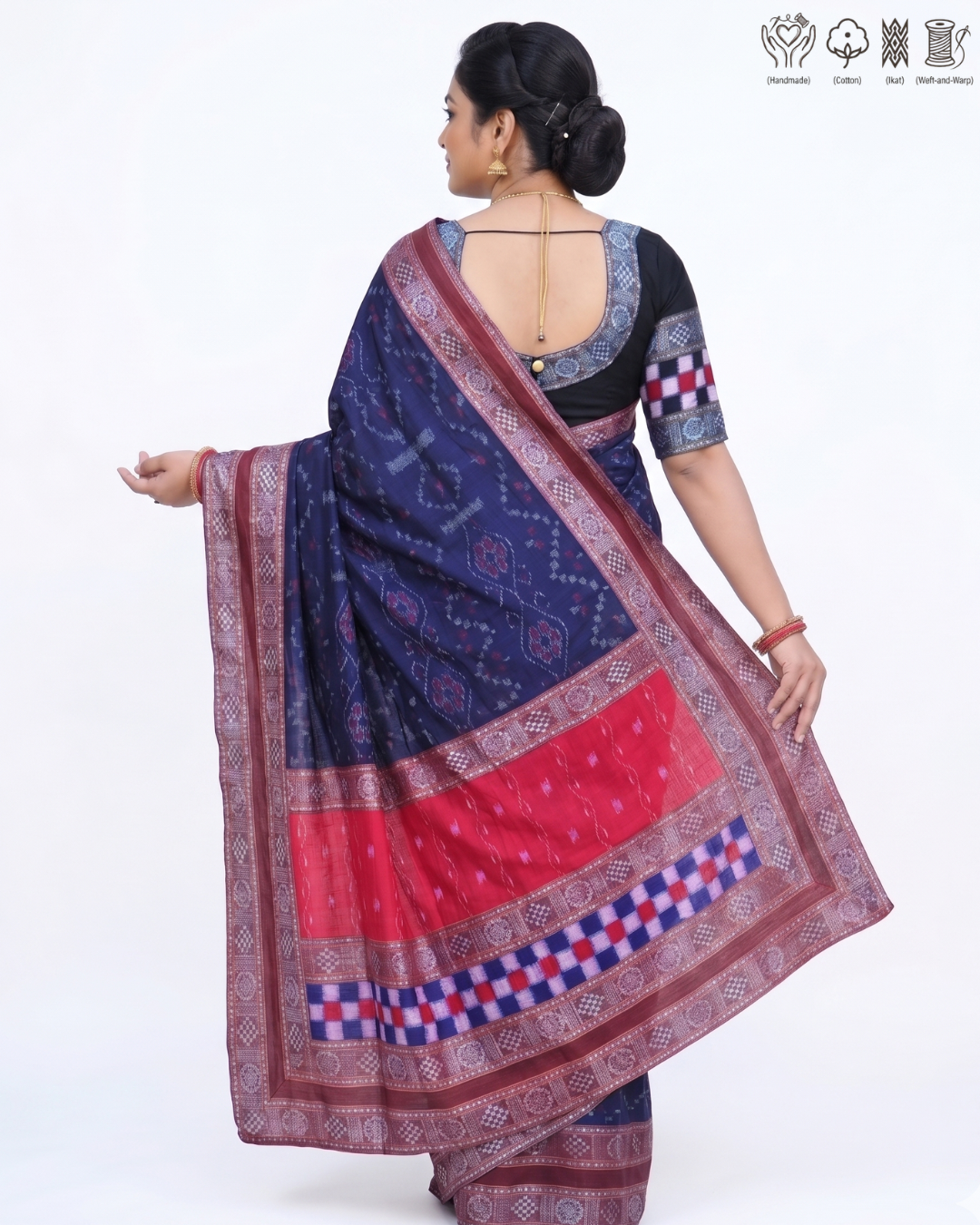 Sambalpuri Pure Handloom Patchwork Saree