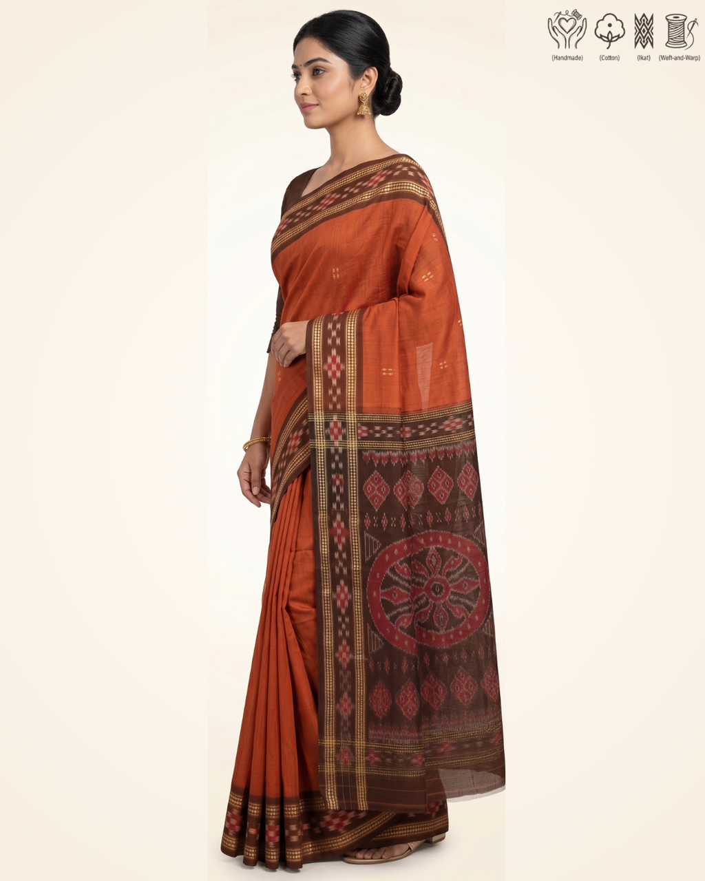 Pure Sambalpuri Handloom Cotton saree | Utkal Weaves