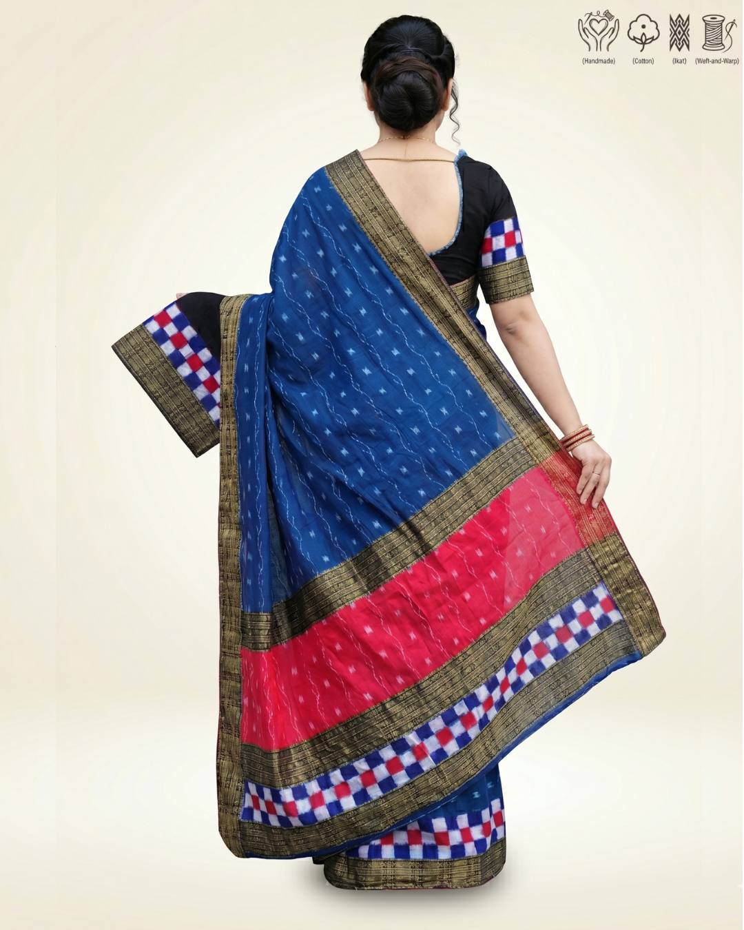 Sambalpuri Pure Handloom Patchwork Saree