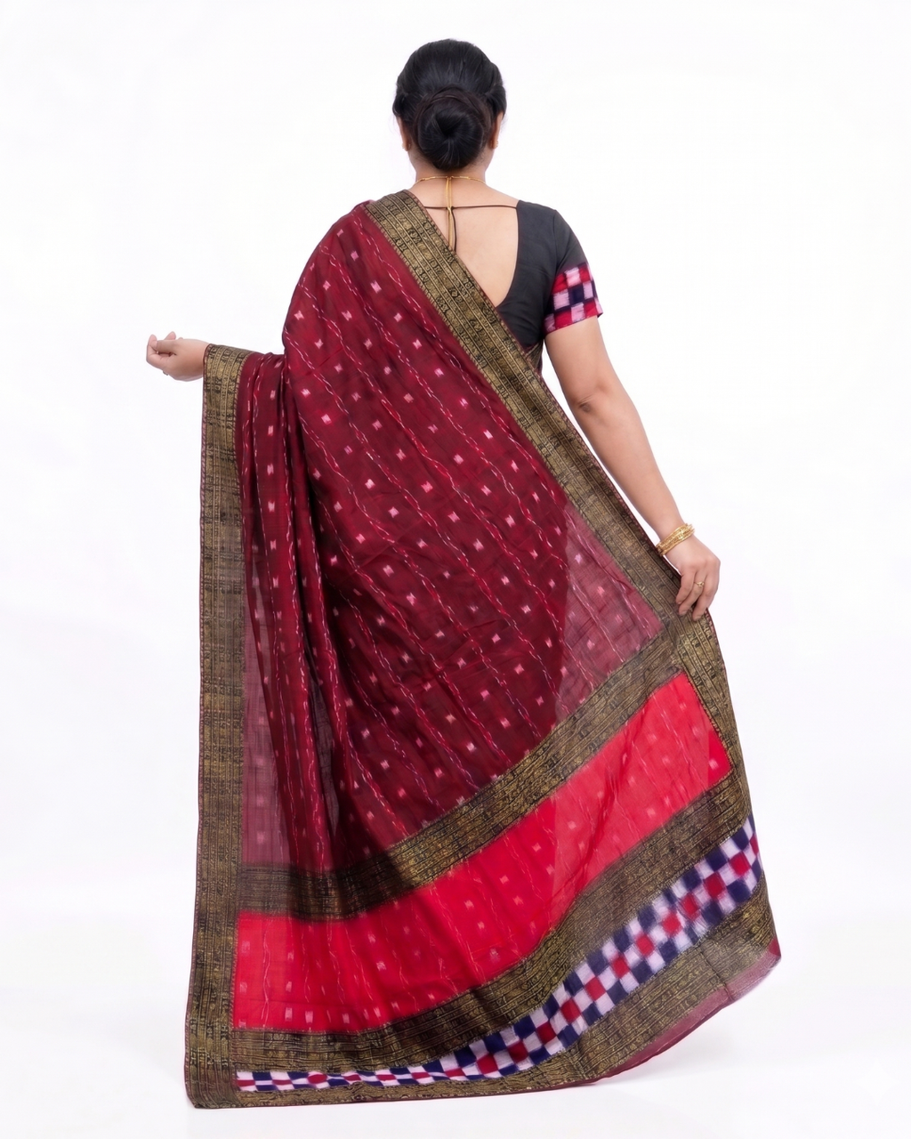 Sambalpuri Pure Handloom Patchwork Saree