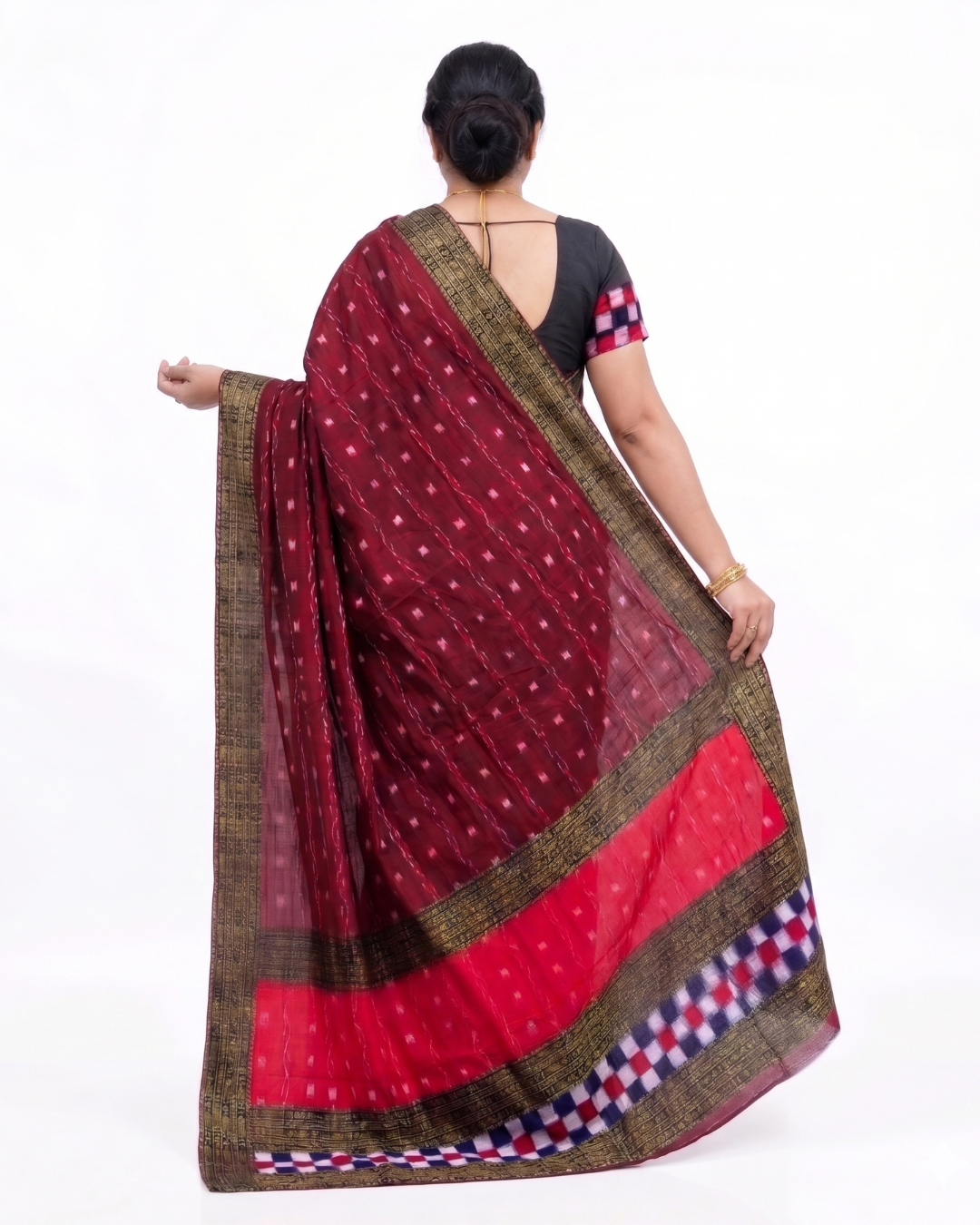 Sambalpuri Pure Handloom Patchwork Saree