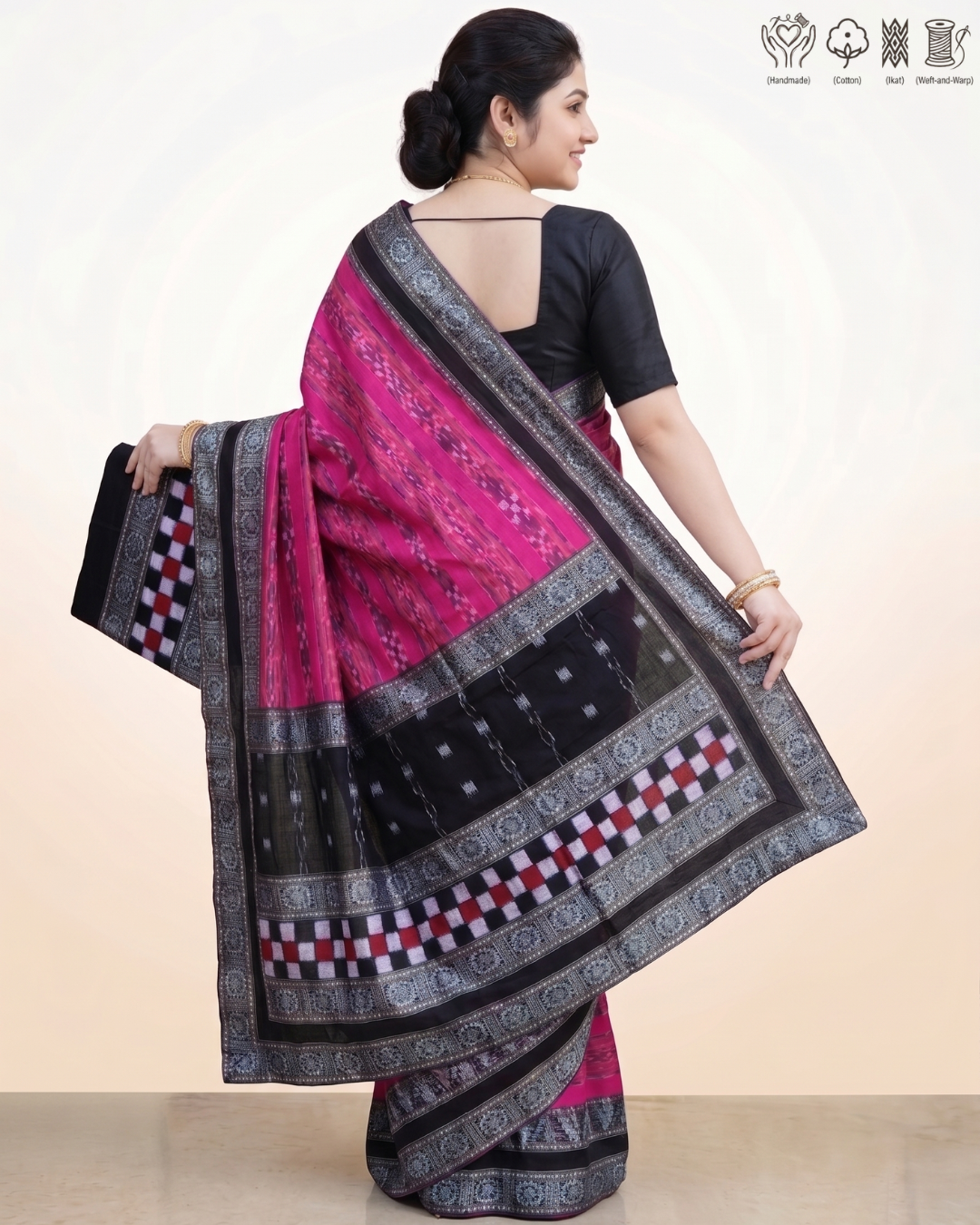 Sambalpuri Pure Handloom Patchwork Saree