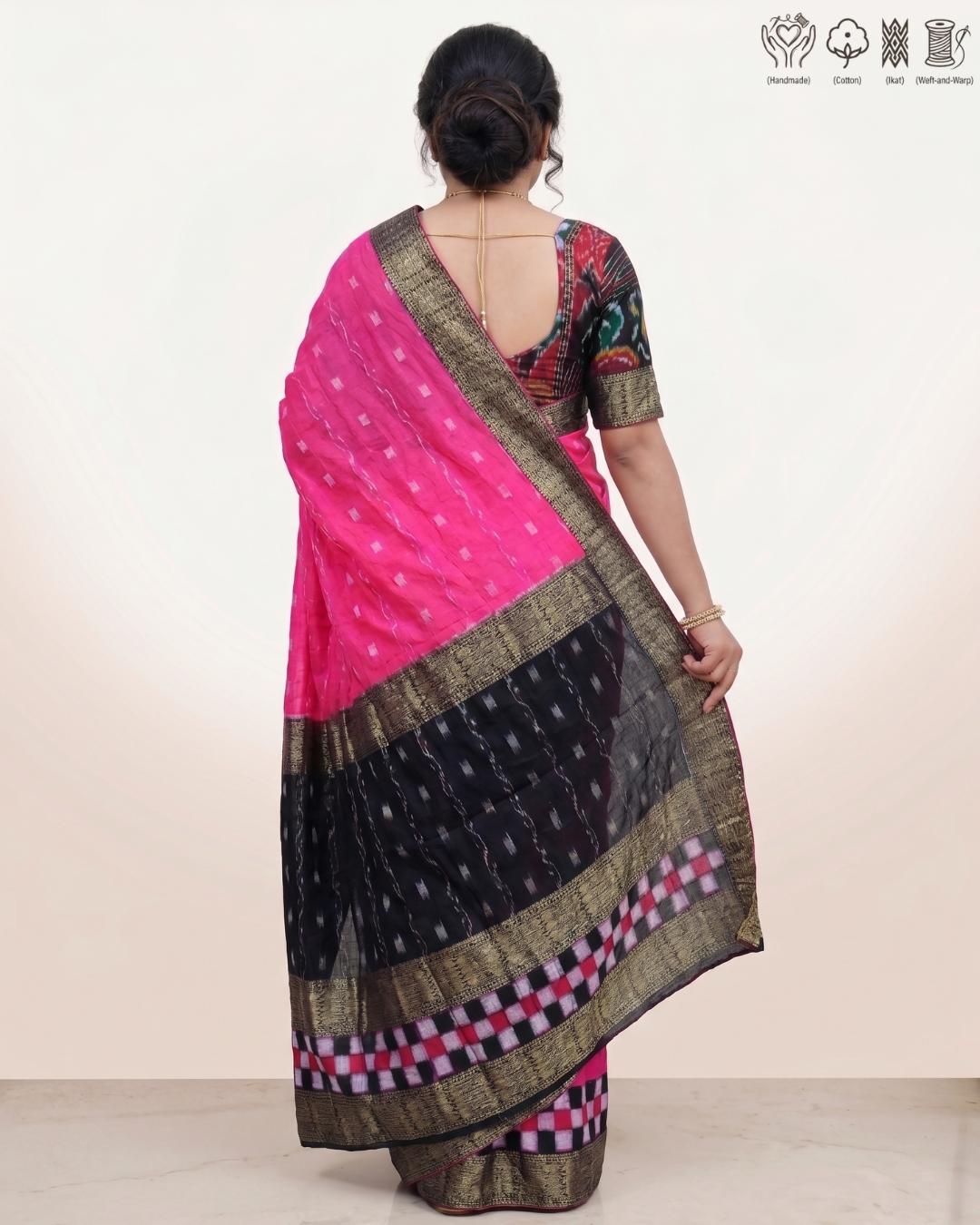 Sambalpuri Pure Handloom Patchwork Saree