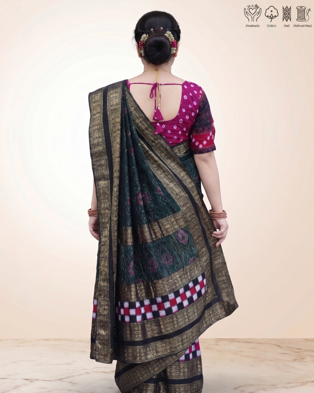 Sambalpuri Pure Handloom Patchwork Saree