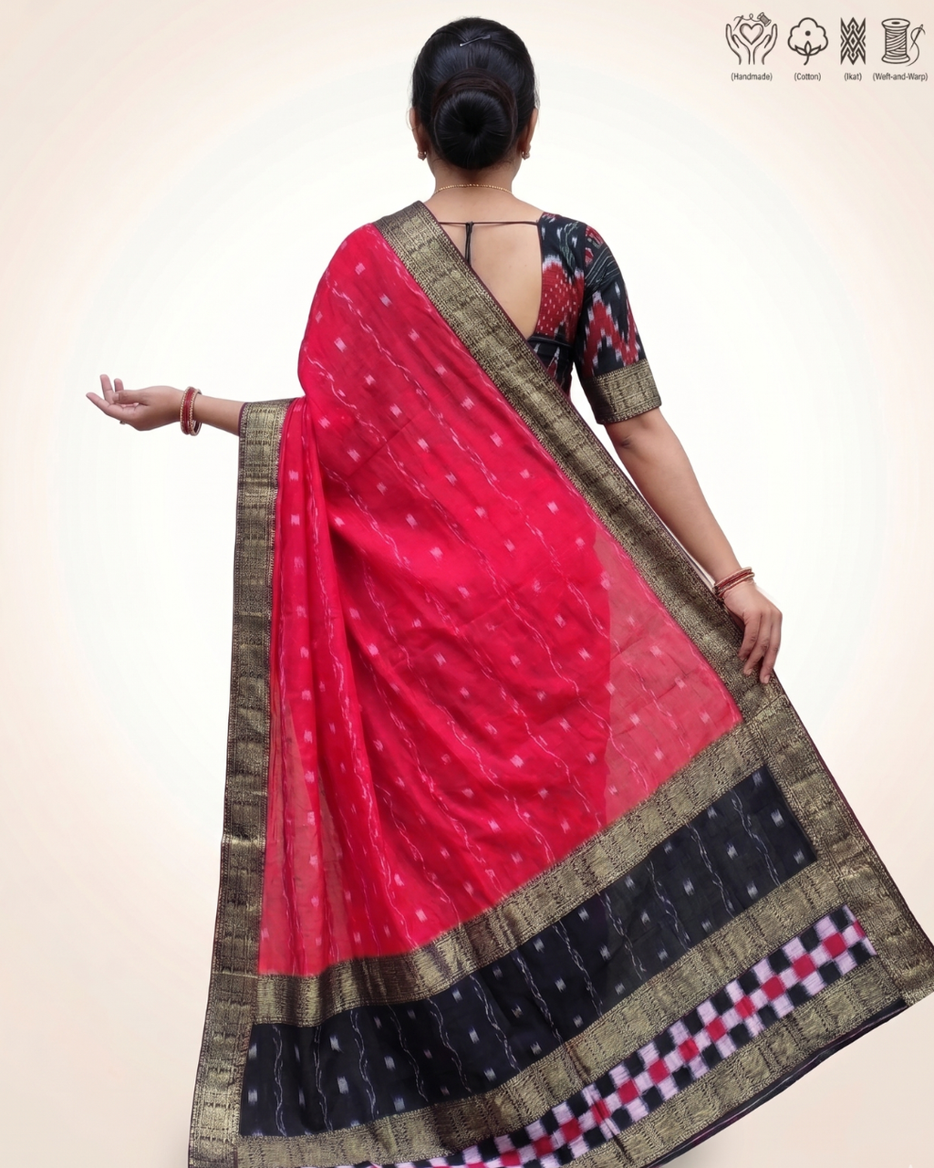 Sambalpuri Pure Handloom Patchwork Saree