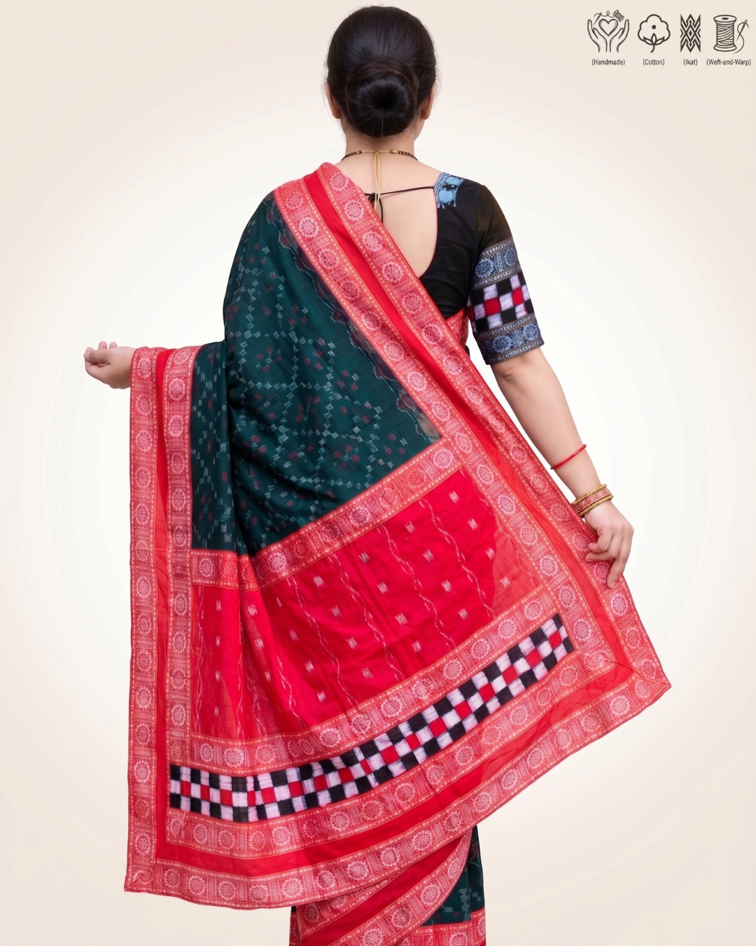 Sambalpuri Pure Handloom Patchwork Saree