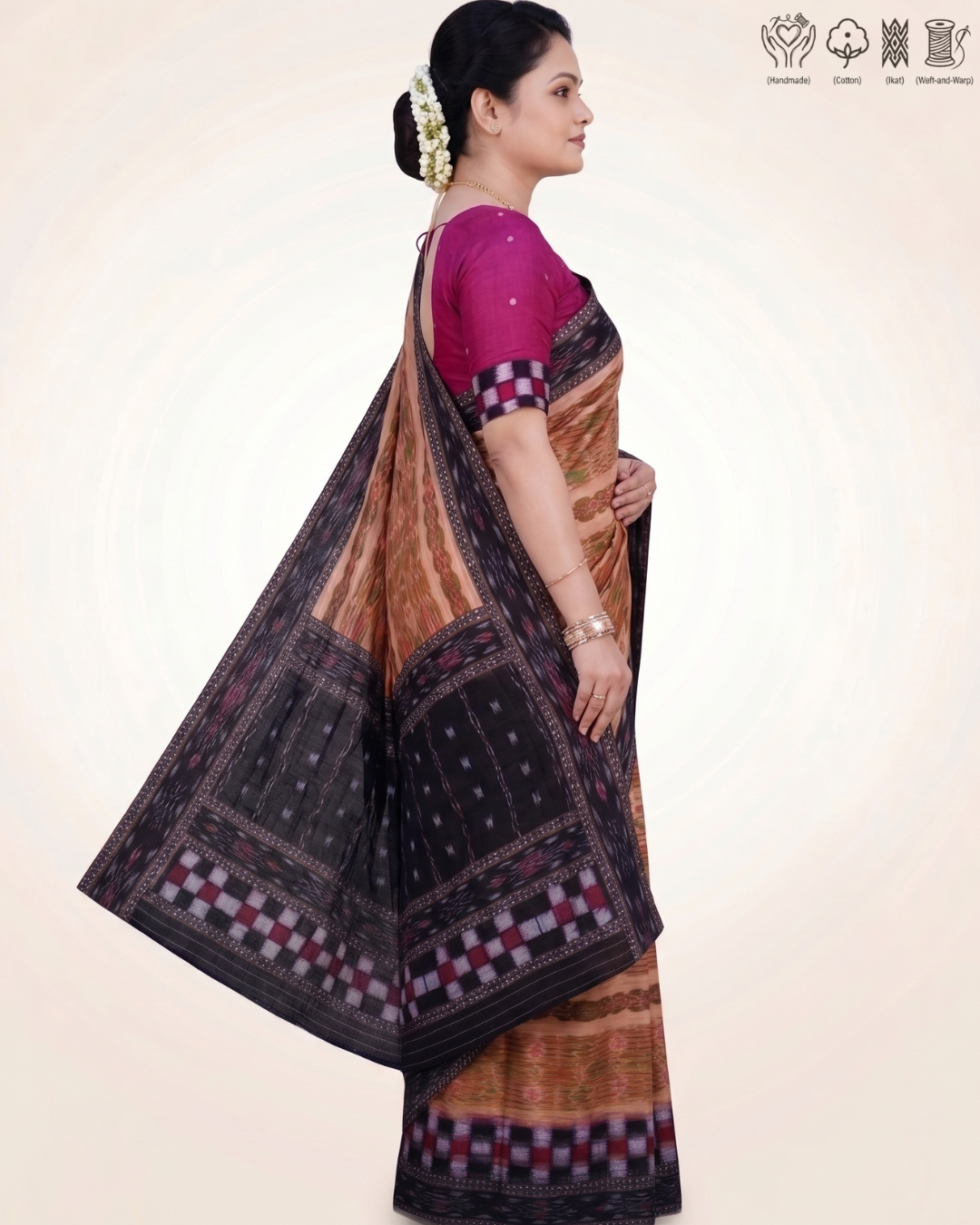 Sambalpuri Pure Handloom Patchwork Saree