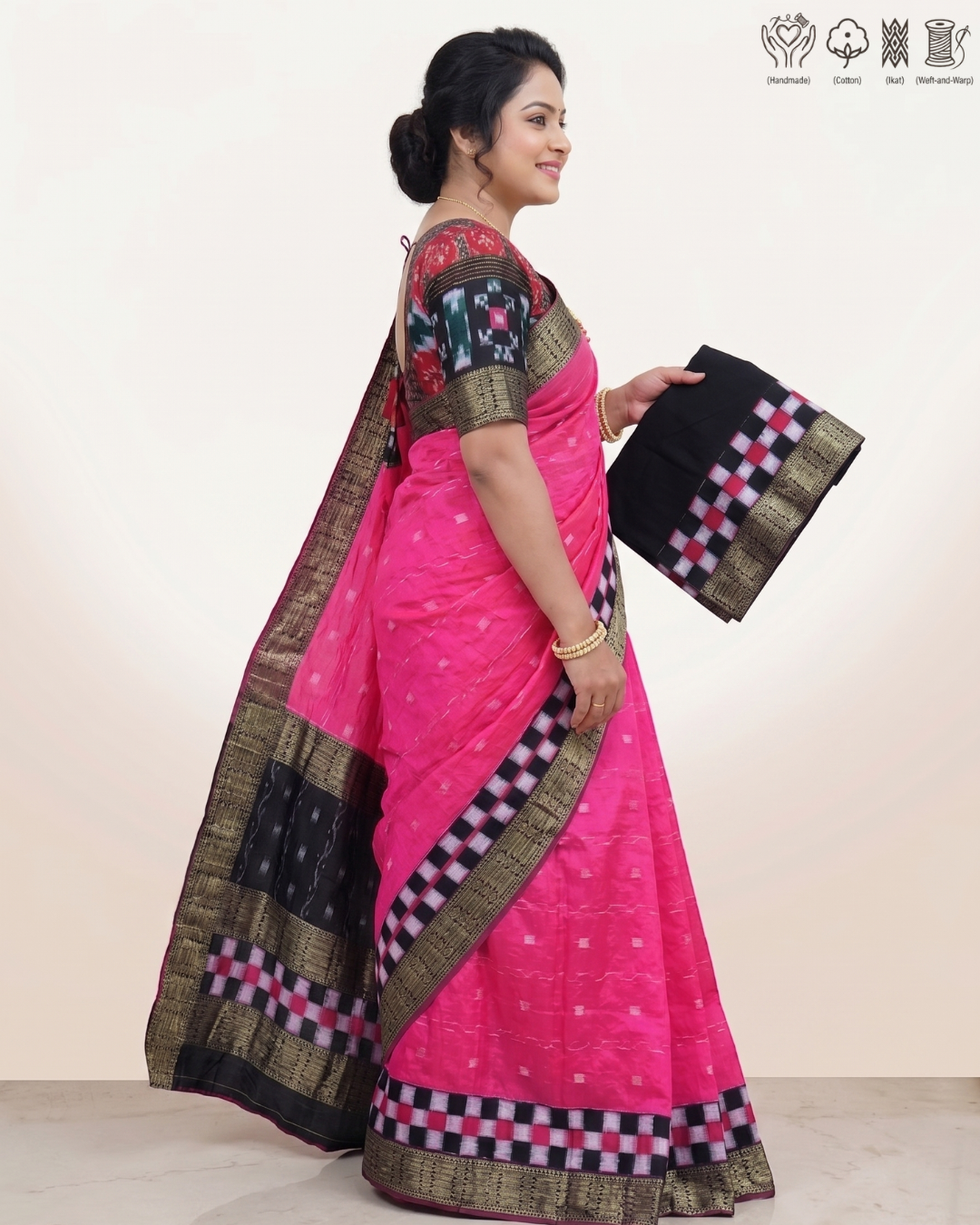 Sambalpuri Pure Handloom Patchwork Saree