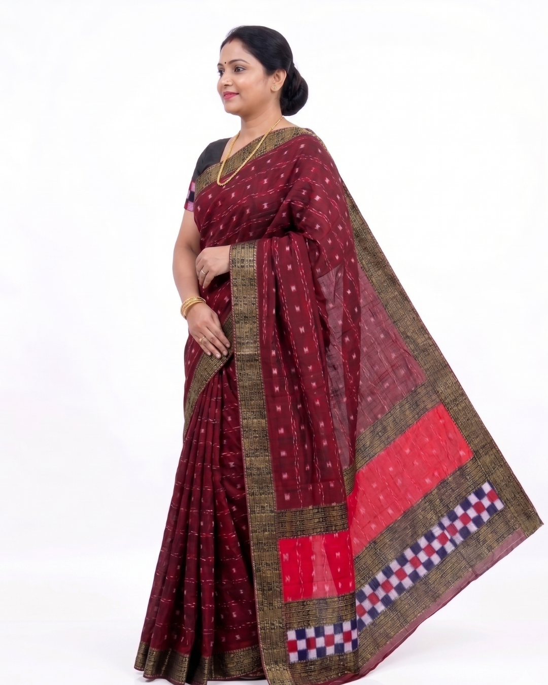 Sambalpuri Pure Handloom Patchwork Saree