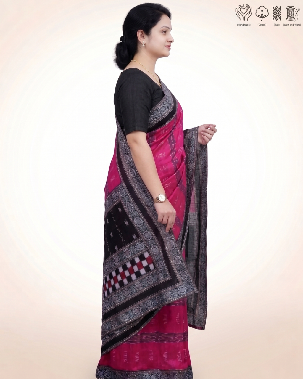 Sambalpuri Pure Handloom Patchwork Saree