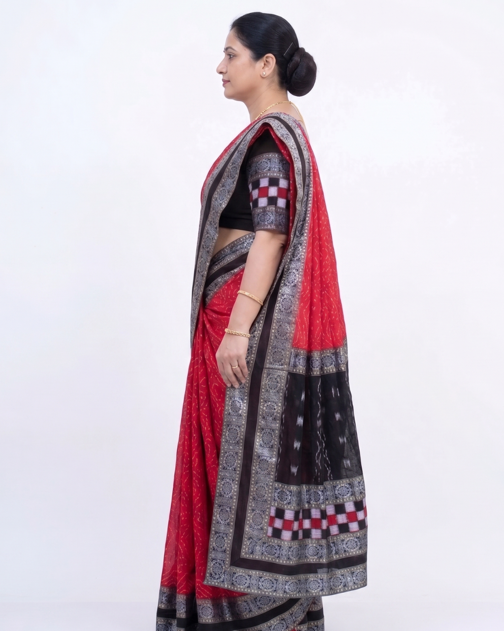 Sambalpuri Pure Handloom Patchwork Saree