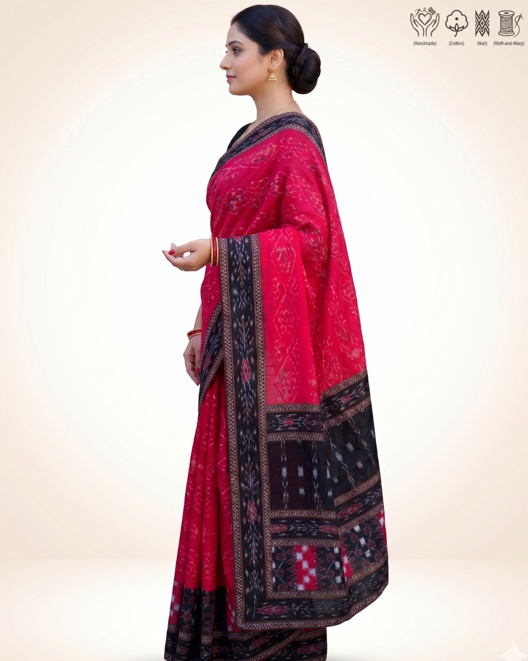 Sambalpuri Pure Handloom Patchwork Saree
