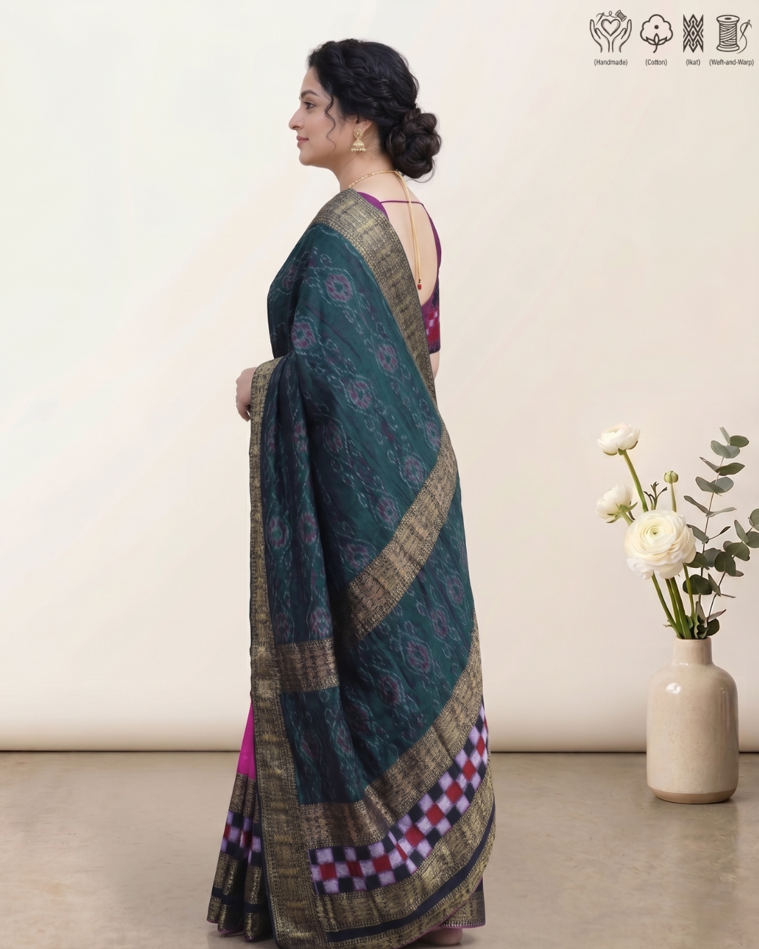 Sambalpuri Pure Handloom Patchwork Saree