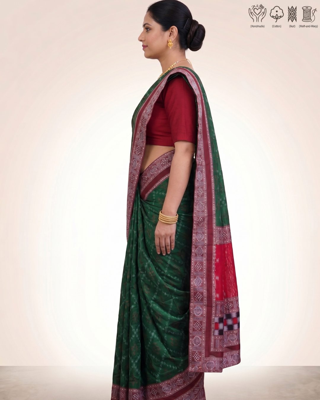 Sambalpuri Pure Handloom Patchwork Saree