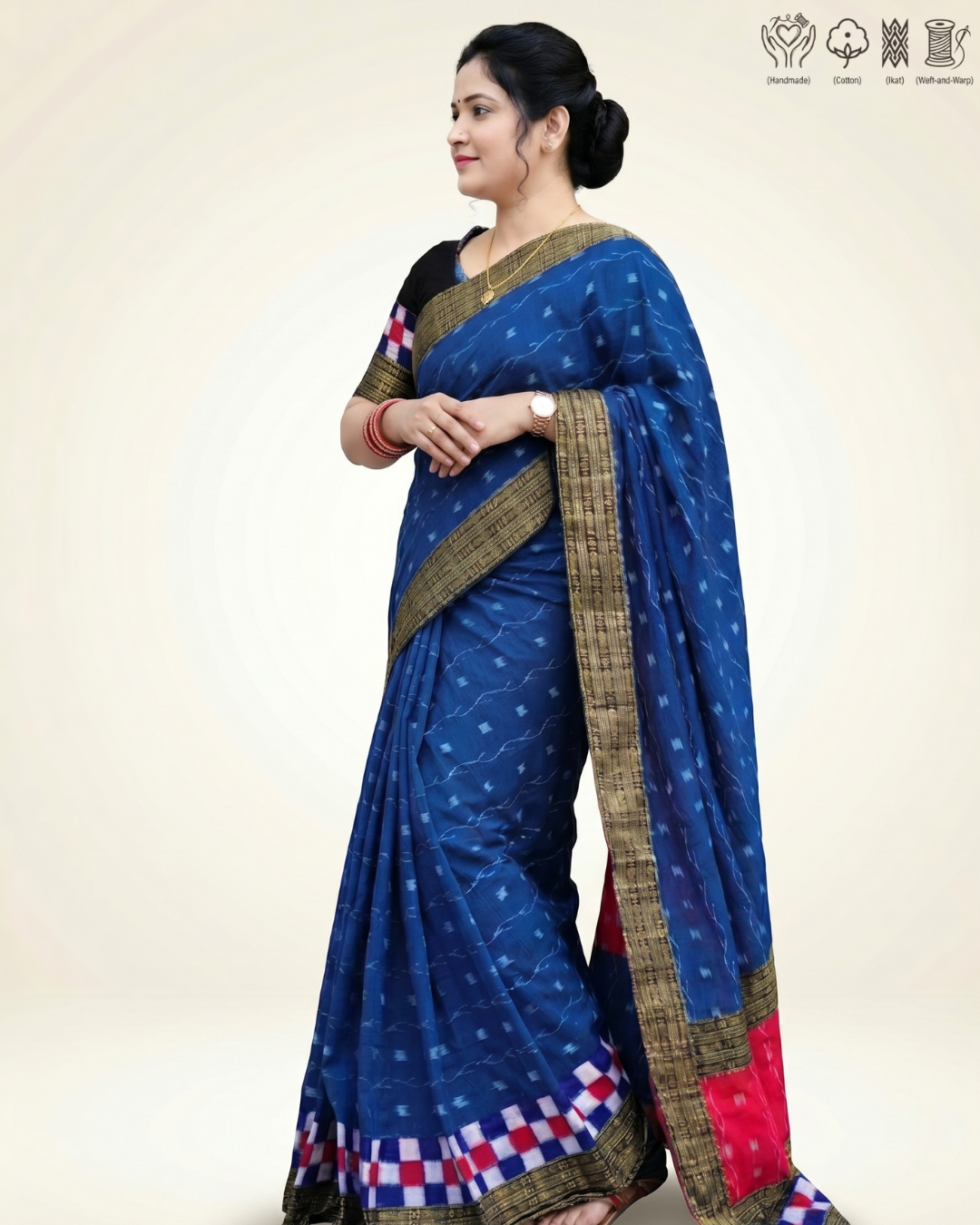 Sambalpuri Pure Handloom Patchwork Saree