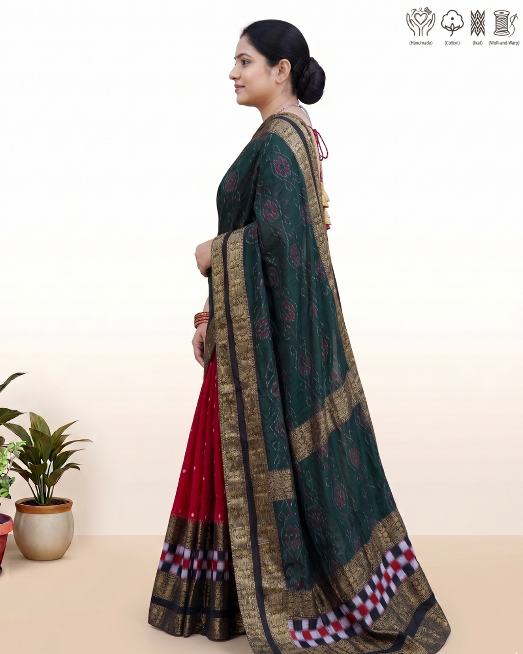 Sambalpuri Pure Handloom Patchwork Saree