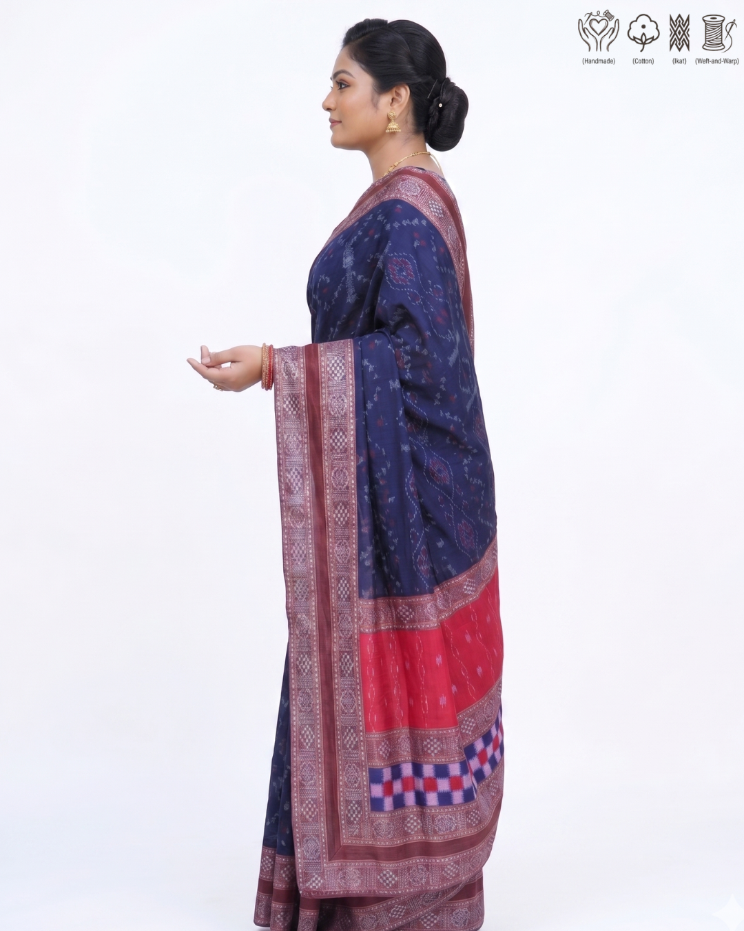 Sambalpuri Pure Handloom Patchwork Saree