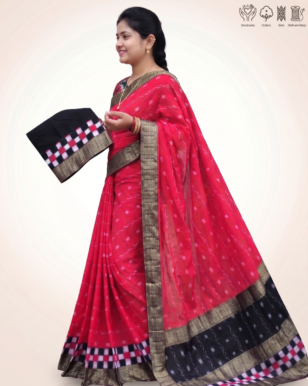 Sambalpuri Pure Handloom Patchwork Saree