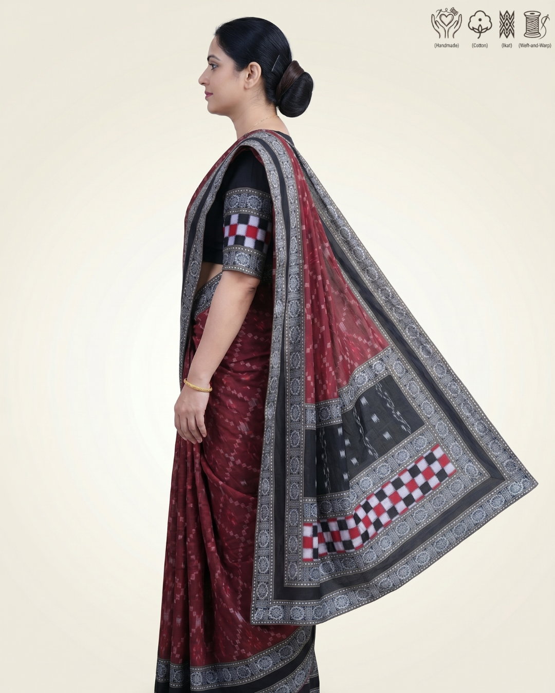 Sambalpuri Pure Handloom Patchwork Saree