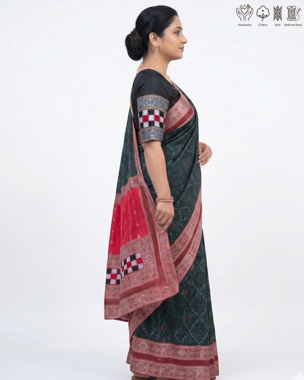 Sambalpuri Pure Handloom Patchwork Saree