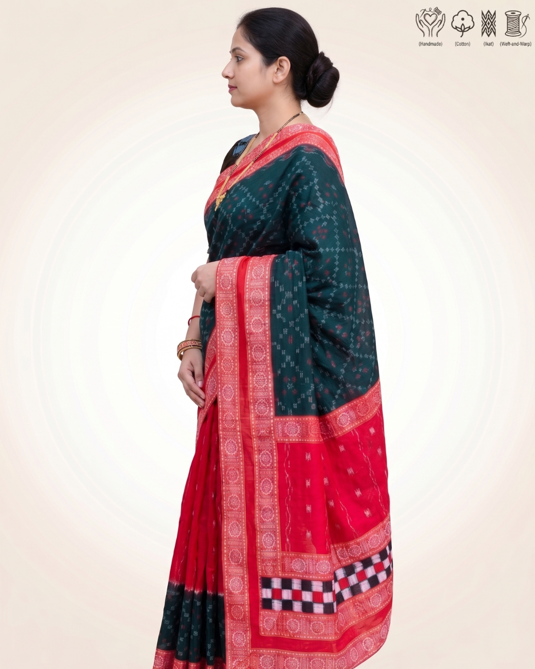 Sambalpuri Pure Handloom Patchwork Saree