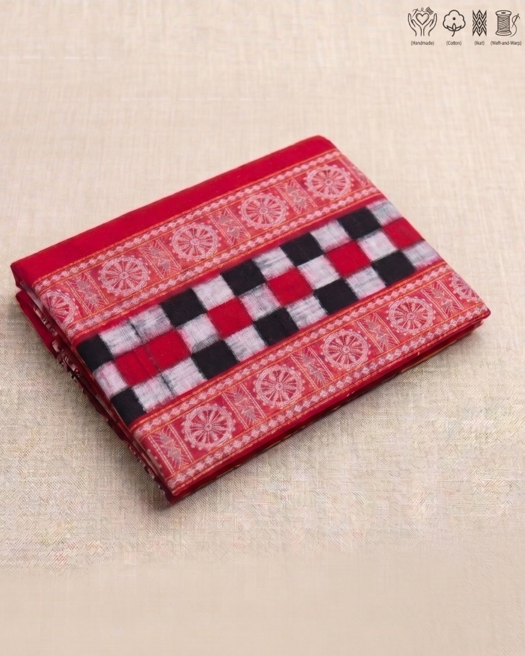 Sambalpuri Pure Handloom Patchwork Saree