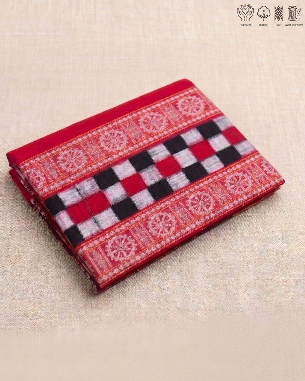 Sambalpuri Pure Handloom Patchwork Saree