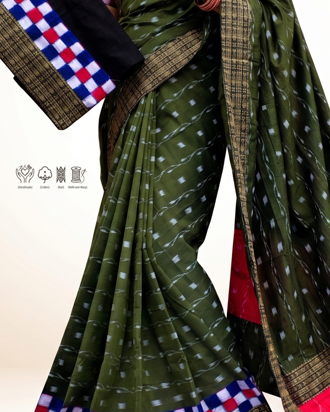 Sambalpuri Pure Handloom Patchwork Saree