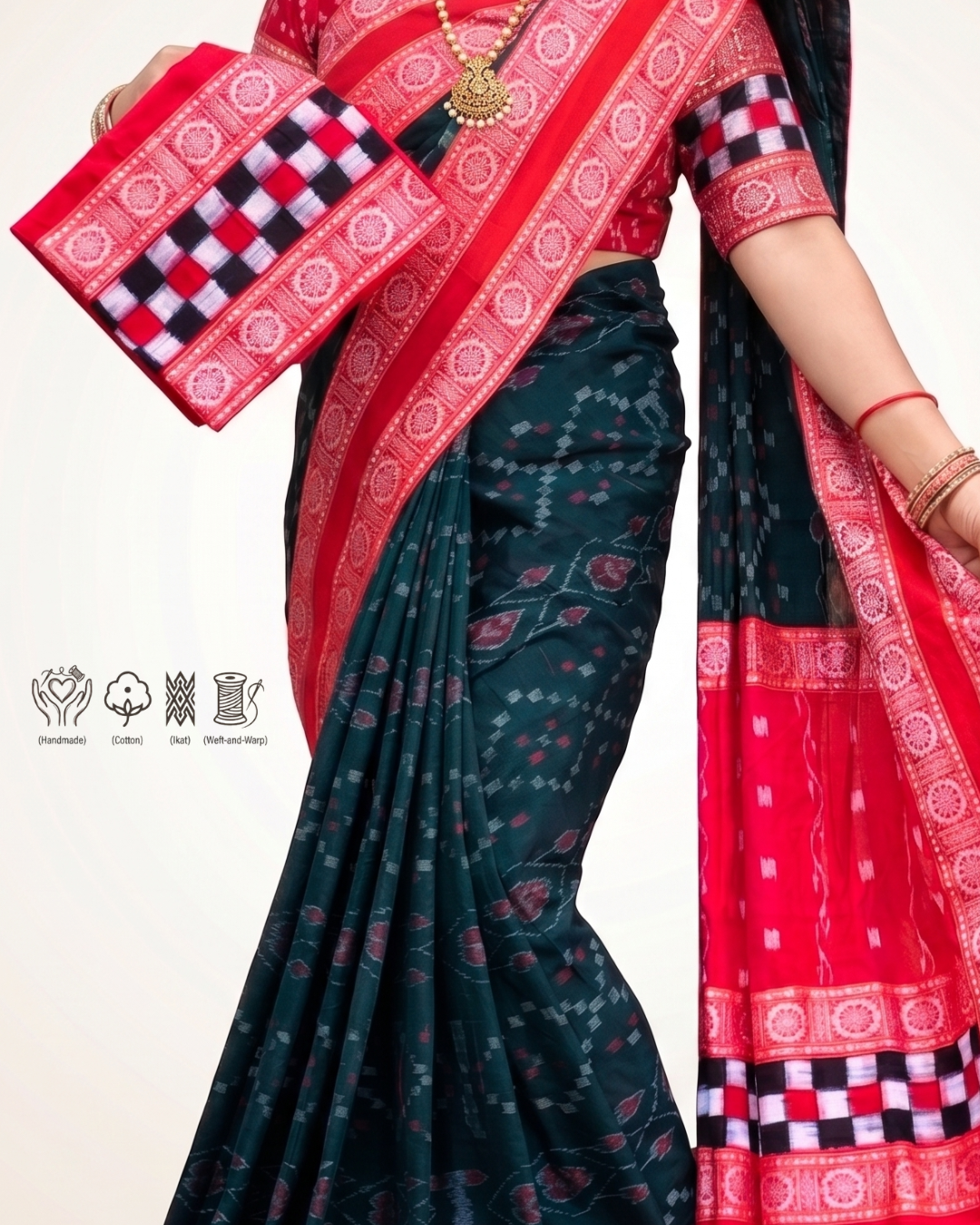 Sambalpuri Pure Handloom Patchwork Saree