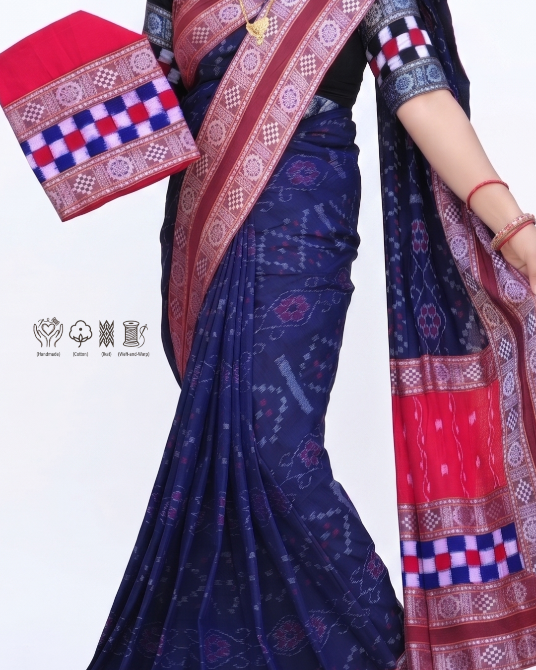 Sambalpuri Pure Handloom Patchwork Saree