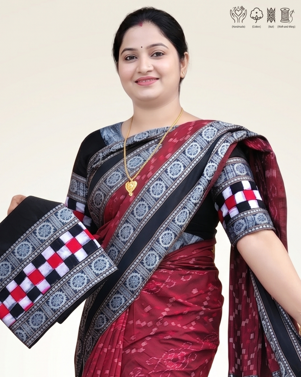 Sambalpuri Pure Handloom Patchwork Saree