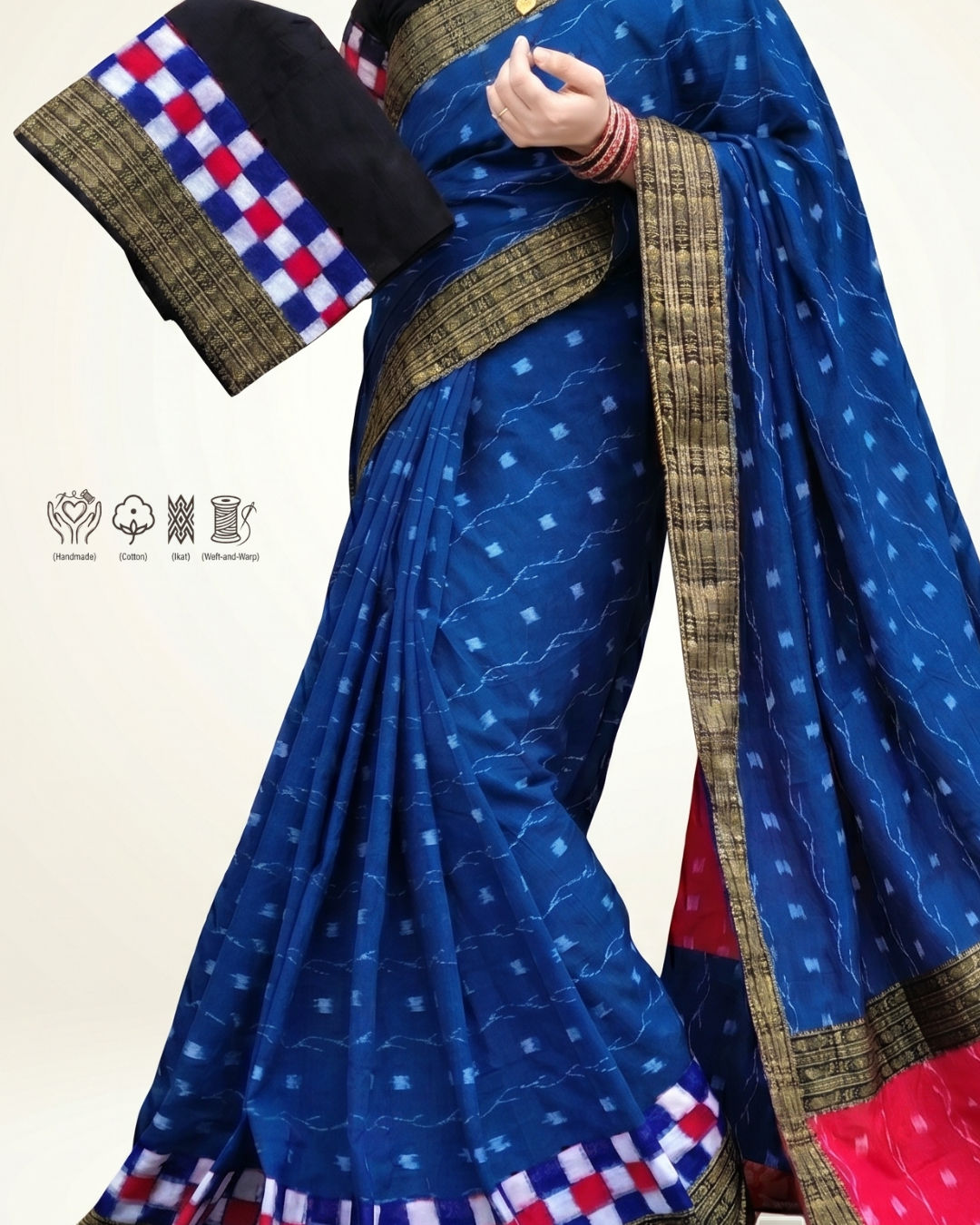 Sambalpuri Pure Handloom Patchwork Saree