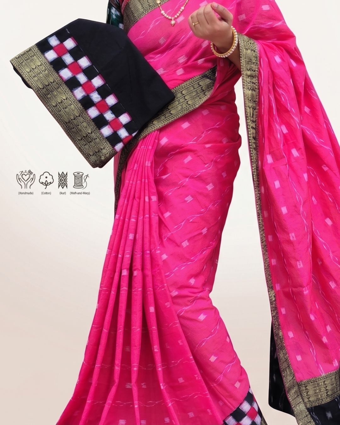 Sambalpuri Pure Handloom Patchwork Saree