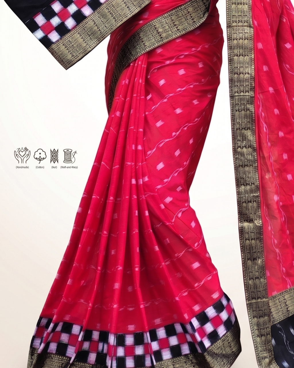 Sambalpuri Pure Handloom Patchwork Saree