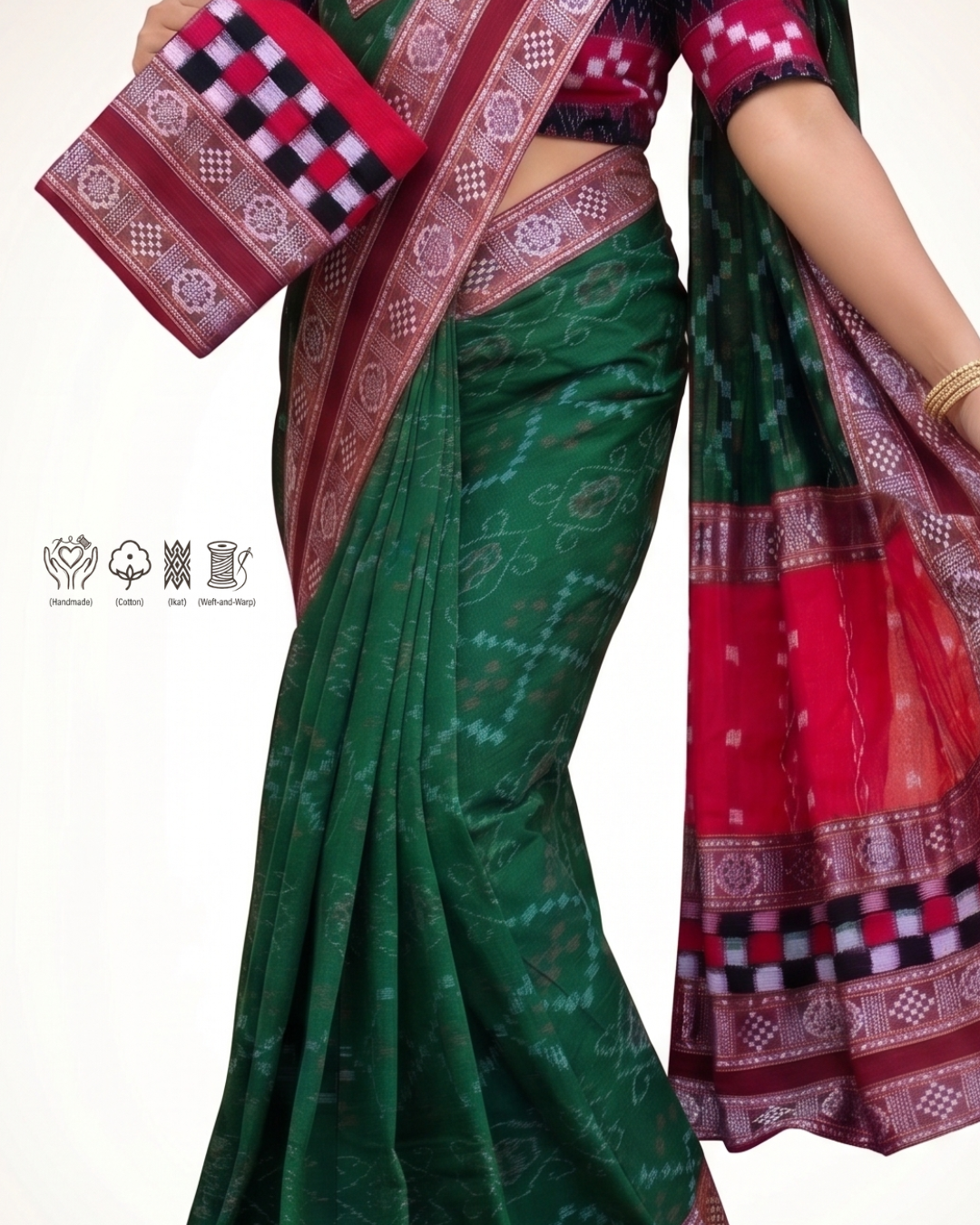 Sambalpuri Pure Handloom Patchwork Saree