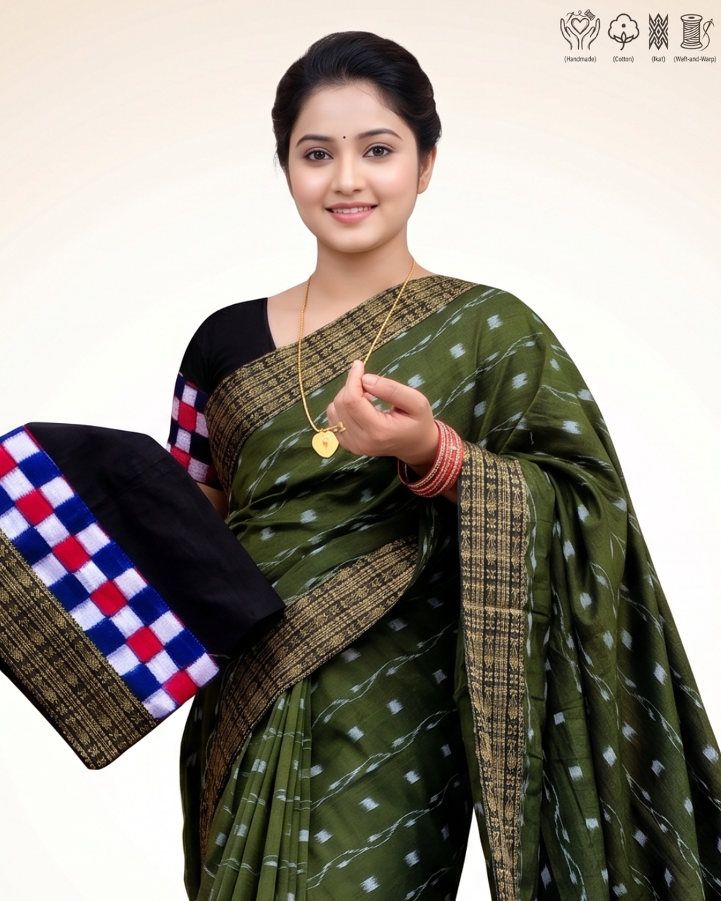 Sambalpuri Pure Handloom Patchwork Saree