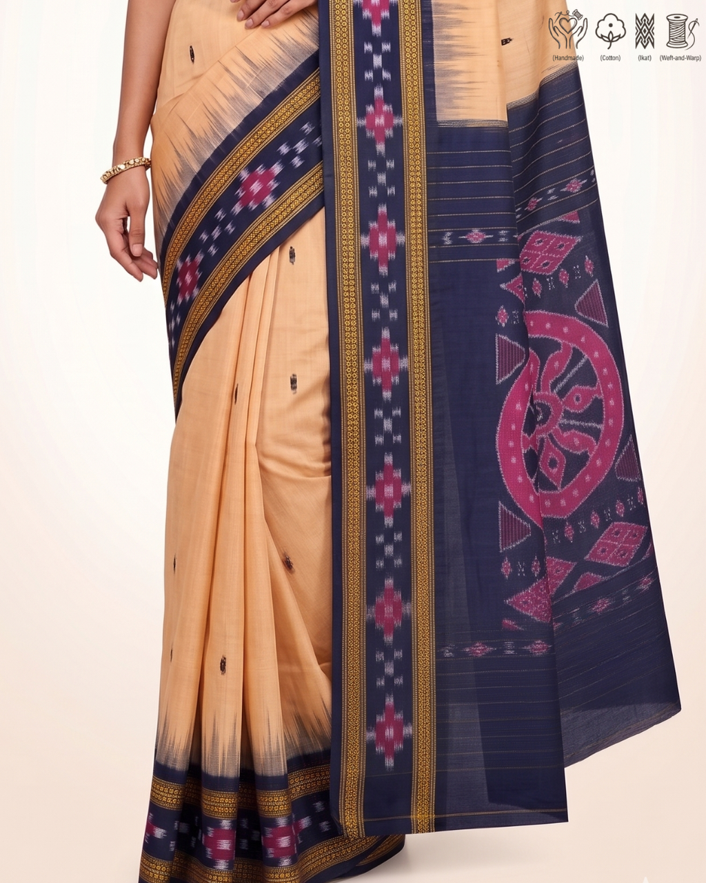Pure Sambalpuri Handloom Cotton saree | Utkal Weaves