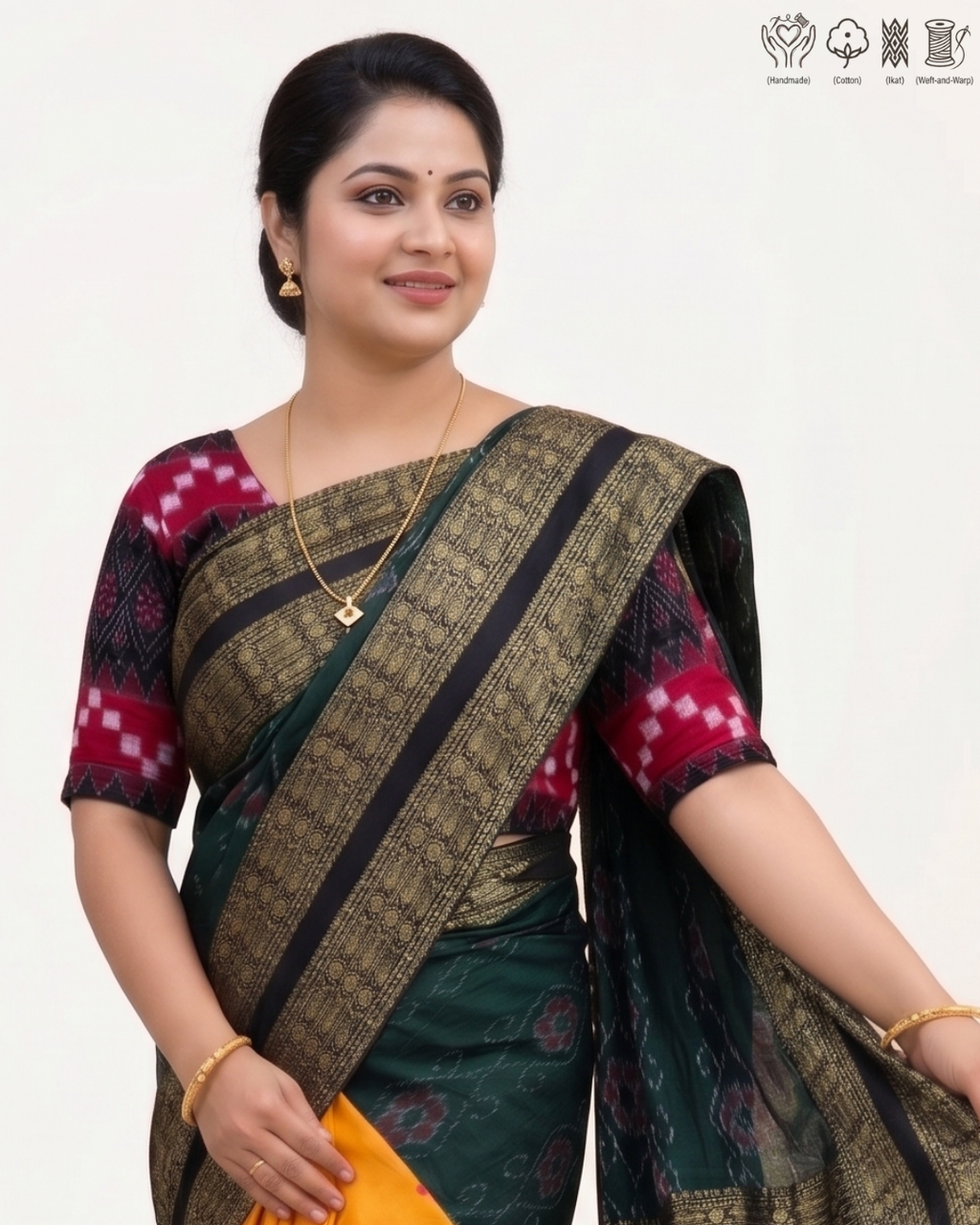 Sambalpuri Pure Handloom Patchwork Saree