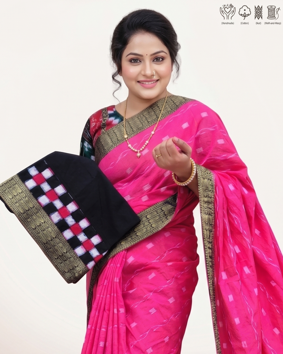 Sambalpuri Pure Handloom Patchwork Saree